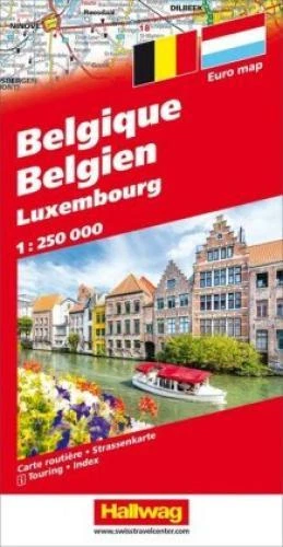 Hallwag Straßenkarte Belgien, Luxembourg. Belgique, Luxembourg. Belgie, Lux 7328