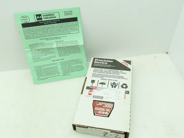 BS&B Safety Systems 1136156; VD-Z-02 Rupture Disk 1.5" Type CSR 94 PSIG @ 72°F