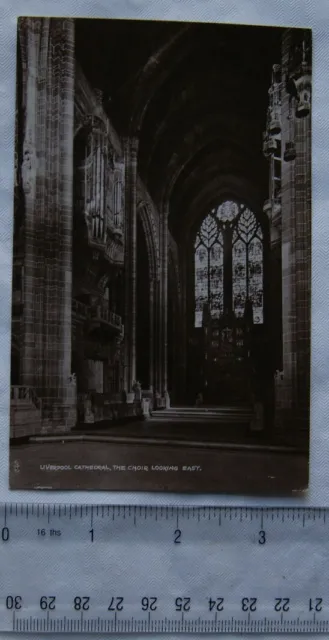 vintage postcard Liverpool Cathedral, The Choir Looking East