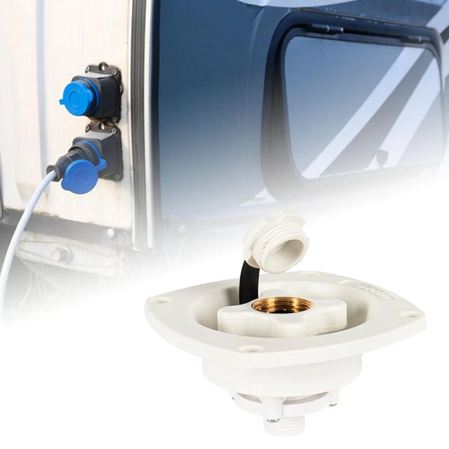 Raccord D'eau De Ville Pour Camping-car - Entrée Filetée Robuste Laiton/ABS | Connexion Facile Au Tuyau D'arrosage