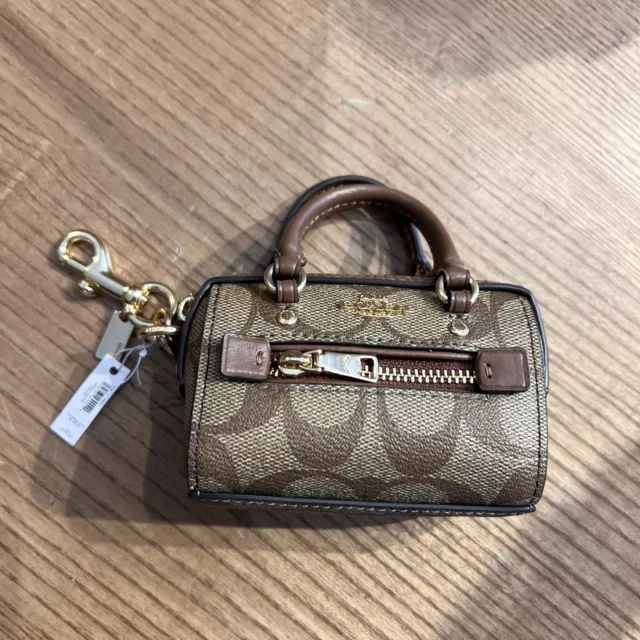 Coach Mini Rowan Satchel Bag Charm In Signature Canvas - $80 New With Tags  - From Juli
