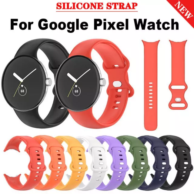 For Google Pixel Watch 1 2 Soft Replacement Strap Silicone Sport Watch Band