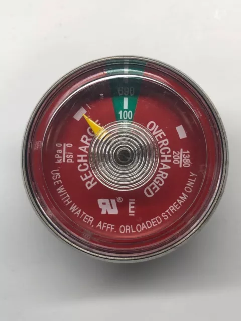 New 100 Psi Gauge Replacement Water Pressure H2O Fire Extinguisher