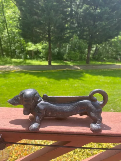 Antique vintage Cast Iron Dachshund Weiner Dog Vintage Boot Scraper Door Stop
