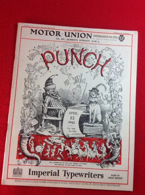 Vintage : PUNCH Magazine : 15th April 1942