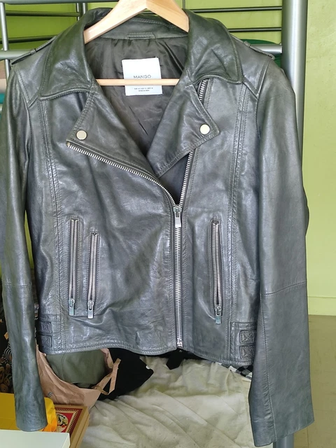 VESTE PERFECTO FEMME Cuir Veritable Mango EUR 89 90 PicClick FR