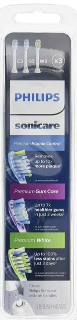 Paquete de variedades de cabezal de cepillo de dientes de repuesto Philips Sonicare - HX9073/65 paquete de 3
