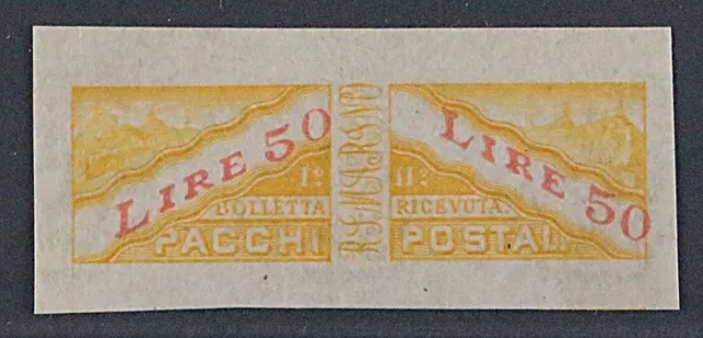 San Marino 32 U ** 1945, Paketmarke 50 L. UNGEZÄHNT, postfrisch, RARITÄT, 750 €