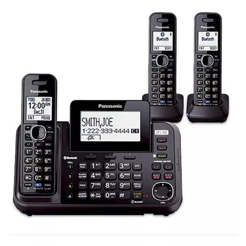 Panasonic KX-TG9542B + (1) KX-TGA950B Two Handset Cordless Phone,Link2Cell,Black