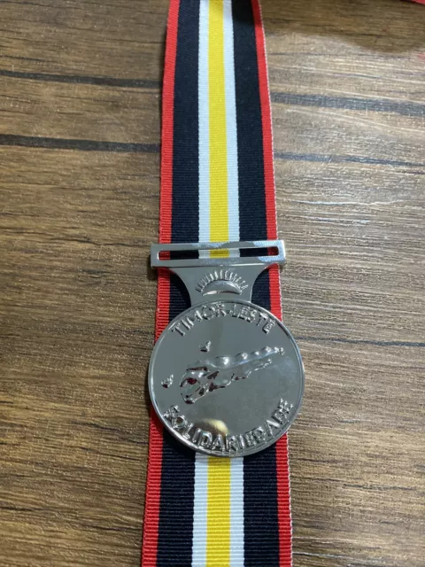 Timor Leste Solidarity Medal (replica) With 20cm Ribbon (full Size)