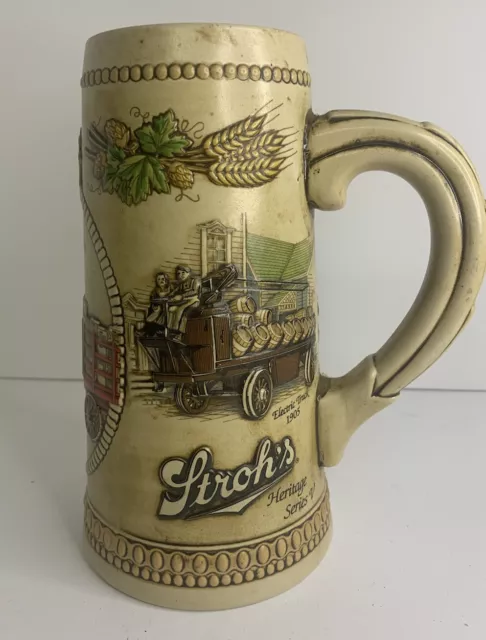 Strohs Heritage Series V “Delivery Vehicles of the Past” 7.5” Beer Stein / Mug 2