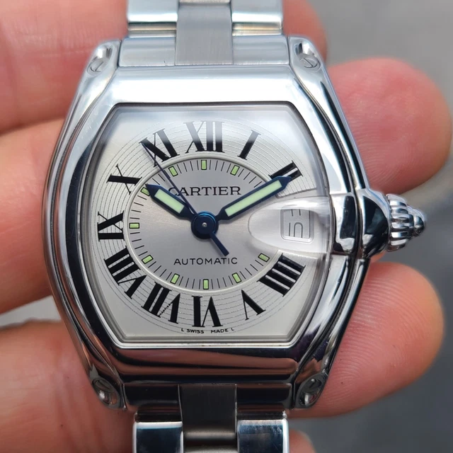 Cartier Roadster 2510 automatic 37mm watch with boxes and booklet. Cartier Roadster 2510 automatic 37mm watch with boxes and booklet.