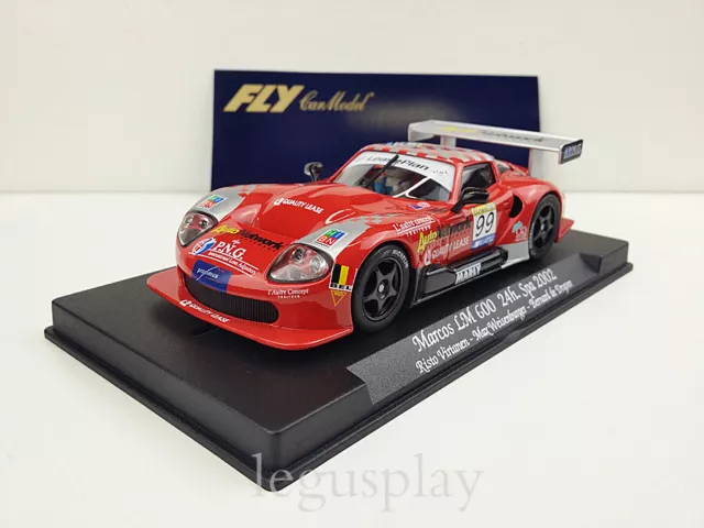 Slot car scalextric fly 88037 A-362 Marcos Lm 600 Nº 99 24h. Spa 2002