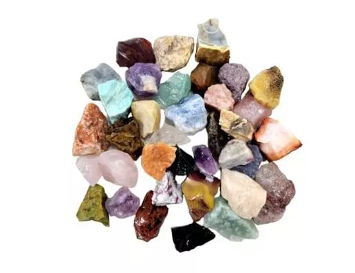 1 LB Rough Crystal Stones Assorted Mix Bulk Wholesale 1 Pound Mixed Crystals