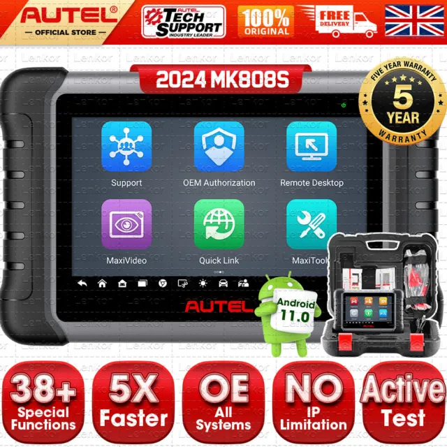 2024 Autel MaxiCOM MK808S Bidirectional Auto Car Diagnostic Scanner Key Coding