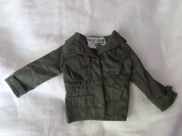 VTG cotton Army green military jacket coat GI Joe silver label Hasbro doll toy