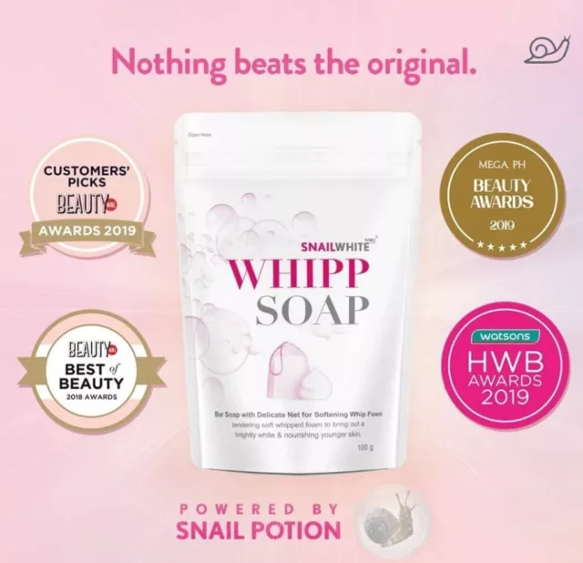 2x Snail White Whipp Soap