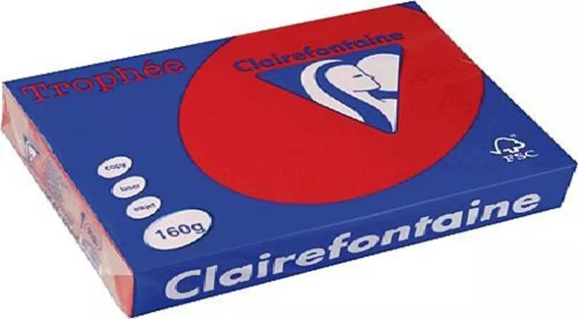 Clairalfa Multifunktionspapier Trophée A4 160 g/qm kirschrot 250 Blatt