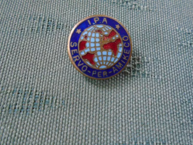 Vintage Ipa International Police Association - Enamel Lapel Badge