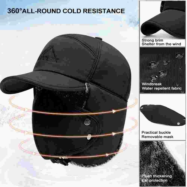 Gorro Para Hombre Gorros De Invierno Hombres Para El Frio Con Bufanda Punto new 3