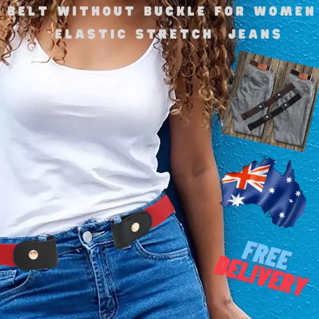 Buckle-free Elastic Bulge less Invisible Women's Men's Belt Jeans Comfortable