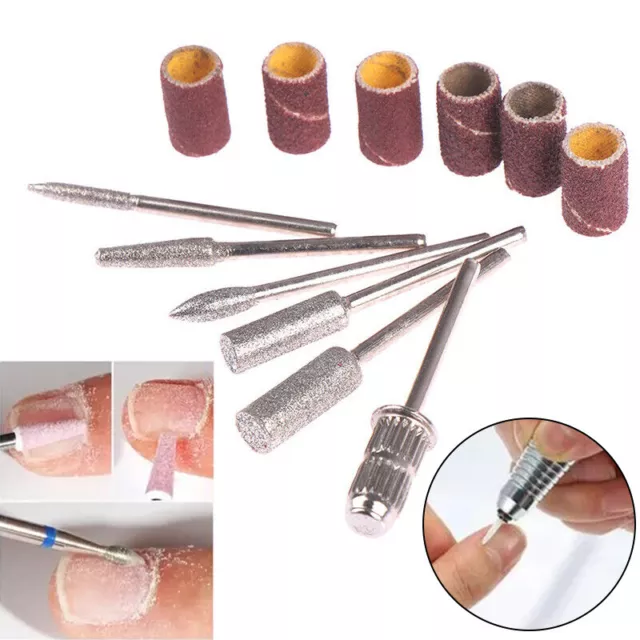 # 6 Pezzi Nail Art Rettifica Punte Trapano Elettrico Manicure Macchina Carburo -