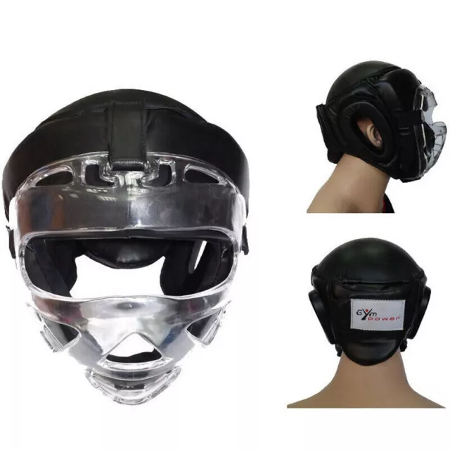 Casco Gym Power Boxe Kick Boxing Caschetto Griglia Protezione MMA Arti Marziali