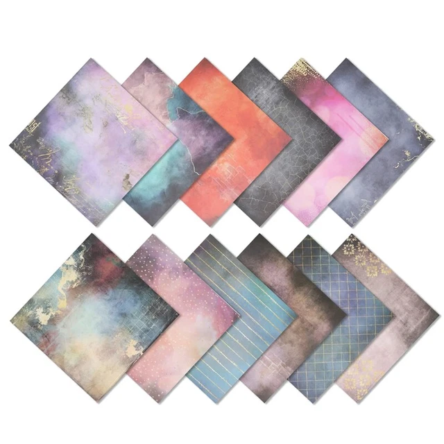 24 patrones para artesanías 12X12 pulgadas, hágalo usted mismo página decorativa de fondo único-SiW2