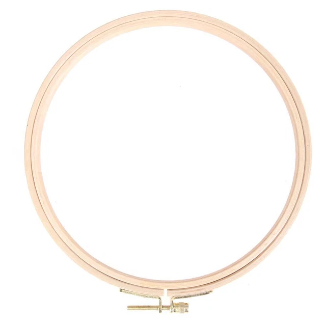 Hágalo usted mismo Marco de Puntada de Cruz de Madera Anillo de Aro Herramienta de Bordado (21 cm)