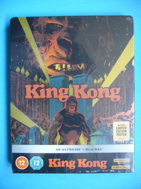 King Kong (1976) Limited Edition 4K UHD Blu-Ray Steelbook New Sealed OOP