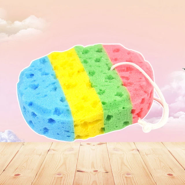 2 piezas cuatro colores ovalados baño de algas marinas esponja cepillos de baño esponjas depuradores