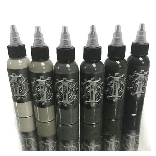 Tattoo Inks - French Grey Set by Industry Inks