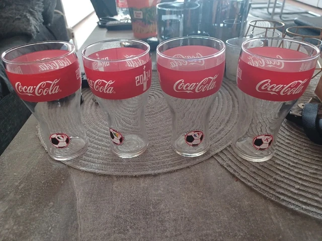 4x Coca Cola Trinkglas WM Brasil 2014
