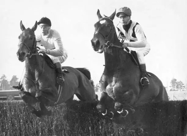 1965 Pat Taafe Riding The Champion Irish Racehorse Arkle OLD PHOTO