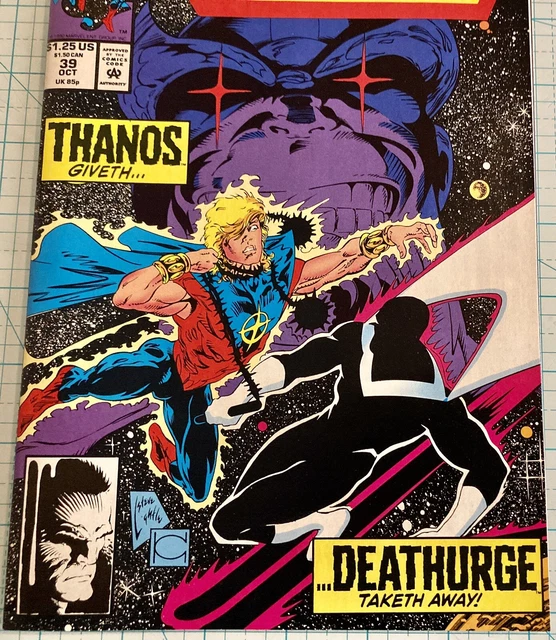 Quasar #39 NM Infinity War Crossover Marvel Comics 1992 Mark Gruenwald Thanos 3