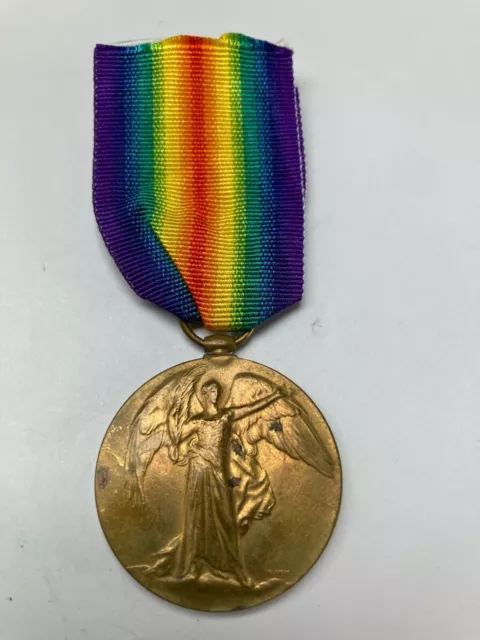 1914 - 1918 George V British WWI Victory Medal Pte J Latty Manch R (SWB)