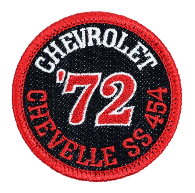 Chevrolet Chevelle SS 454 1972 parche bordado negro mezclilla/rojo planchado costurado