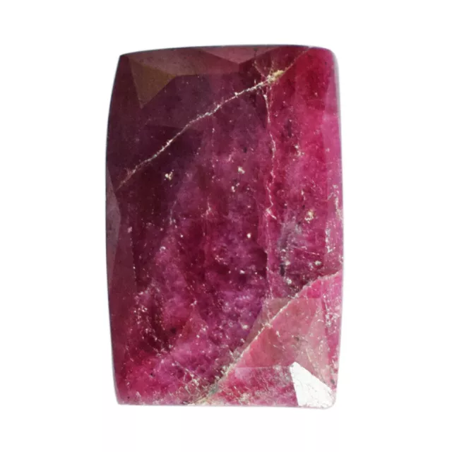 Natural Untreated Ruby Loose Gemstone Rectangle Faceted From Africa 16 Cts