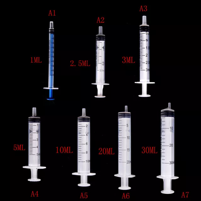 10PCS 1/2.5/3/5/10/20/30ML Plastic Disposable Syringe Functional Medical -ca