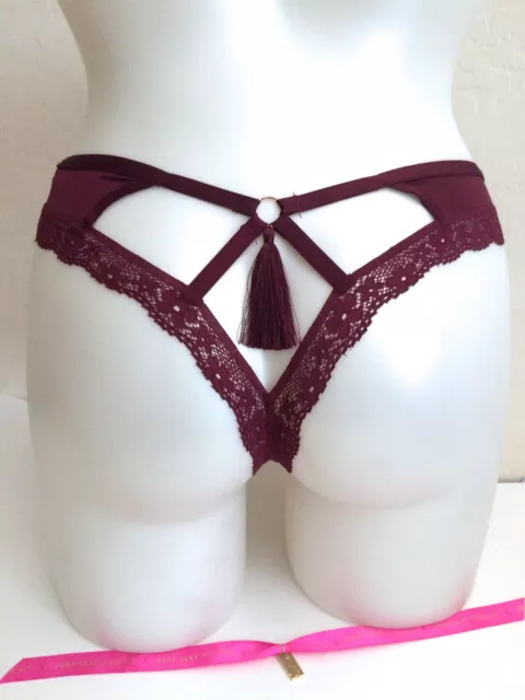 VICTORIAS SECRET TASSEL Strappy Thong Lace Cutout Panty Pantie SEXY Pink  Kir NWT $17.99 - PicClick