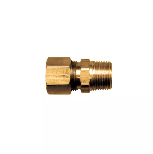 1/4" Tube OD Compression to 3/8" Male NPT Fitting Adapter Connector