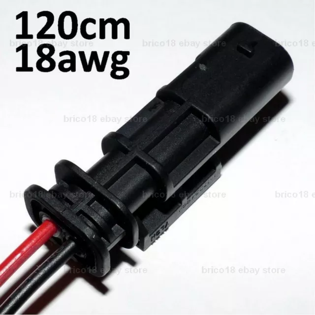 BMW Male Outlet Plug - 120cm/18wg/2p - R1200 R1250 GS GT RS RT K XR F800 S1000