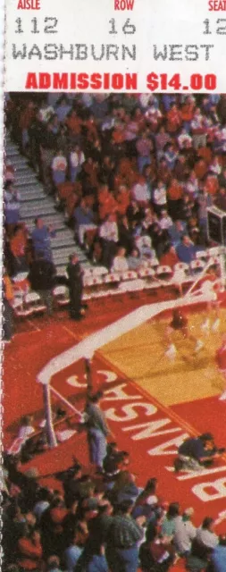 Vintage Arkansas Razorbacks Basketball Ticket Stub Bud Walton Arena 1997-1998
