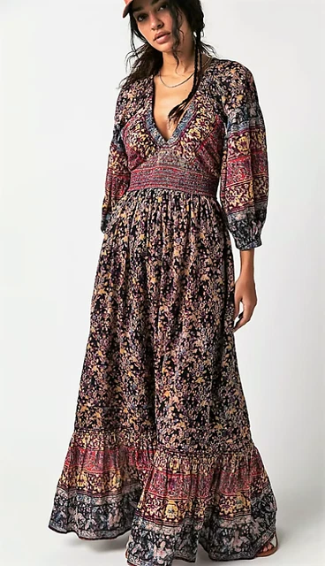 FREE PEOPLE 'GOLDEN Hour' Border Maxi Dress - MEDIUM - Multi Red Combo RRP158 78.70 - PicClick UK FREE PEOPLE 'GOLDEN Hour' Border Maxi Dress - MEDIUM - Multi Red Combo RRP158 78.70 - PicClick UK