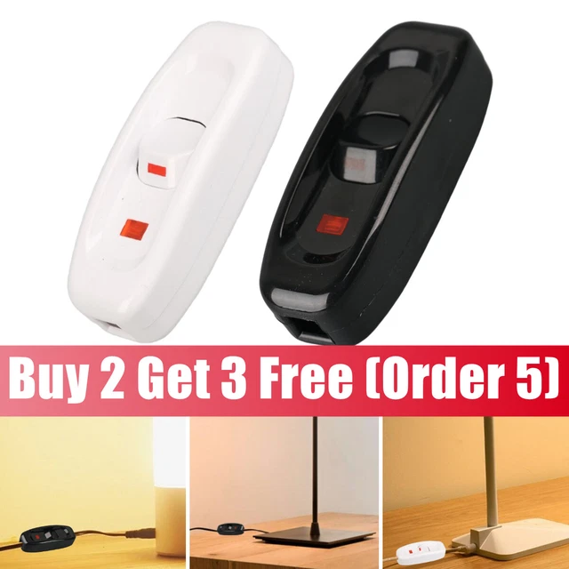UNIVERSAL INLINE LIGHTING Lamp ON/OFF In Line Cord Rocker Switch 10A ...