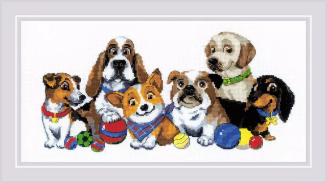 Riolis counted cross stitch kit "Dog Show", 40x20cm, DIY