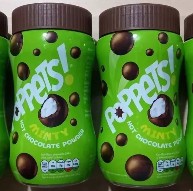 4 X TUBS Poppets Minty Hot Chocolate Mint Choc Drink Instant Powder £16 ...