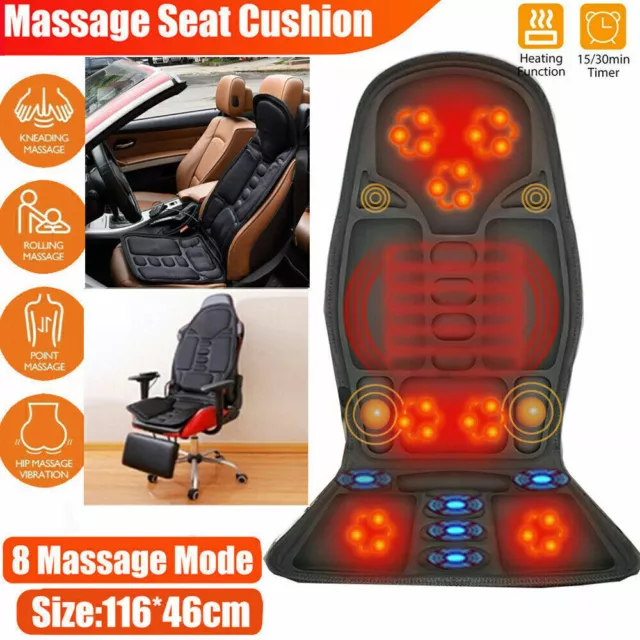 Full Body Back Seat Massager Cushion 8 Model Massage Pad Mat Chair for Home Car