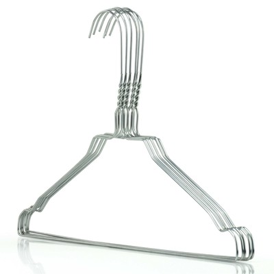 HANGERWORLD 20 Grucce in Metallo 40cm Salvaspazio per Lavanderia per Vestiti Pantaloni e Camicie 