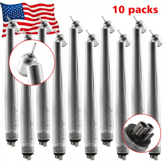 1-10x Yabangbang Dental LED 45° Degree Surgical High Speed Handpiece Push ccx
